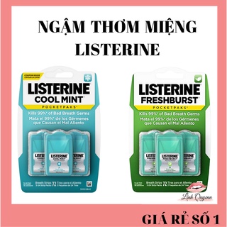 Miếng Ngậm thơm Miệng LISTERINE - VỈ 3 Hộp - 72 Miếng