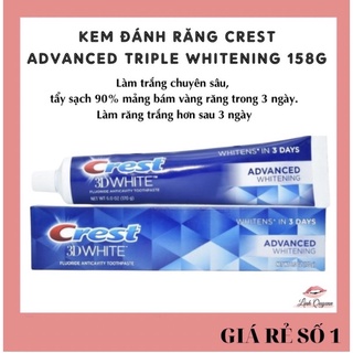Kem đánh răng Crest 3D White Advanced Tripple Whitening 158G