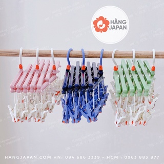 Móc Chùm Treo Quần Áo Cho Bé Với 29 kẹp kiểu ZicZac có thể gấp gọn tiện lợi