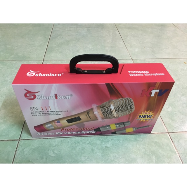 Micro cos dây   shunison SN111 . thân kim loại, dây dài 7m. hộp cứng đẹp