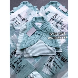 Set Áo Cardigan Bé Gái Kèm Áo Sọc Xanh Mint Early Days