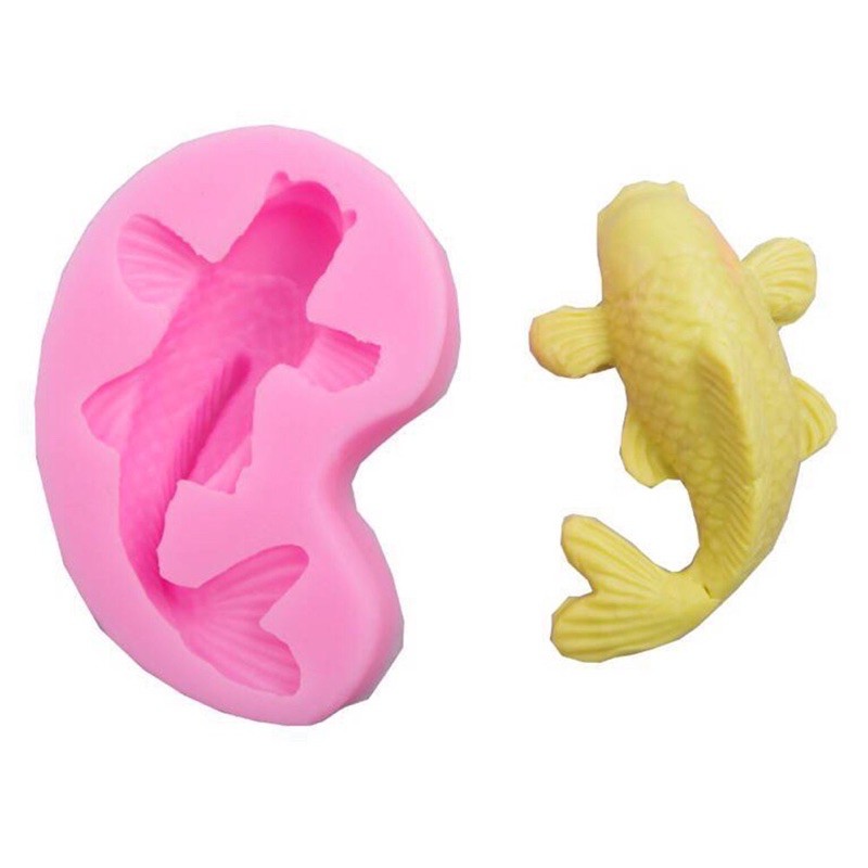 Khuôn cá chép silicon 4d, Cá koi