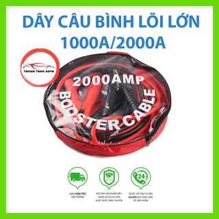 ⚡CẦN THIẾT⚡Dây Câu Bình Ắc Quy Ô Tô Lõi Đồng SIÊU TO - 1000A/2000A, Kích Điện Ắc Quy Cứu Hộ Ô Tô 2 Mét