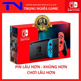 [Mã ELHAMS5 giảm 6% đơn 300K] Máy Nintendo Switch V2 new 100% bảo hành 12 tháng tặng kèm miếng dán màn hình