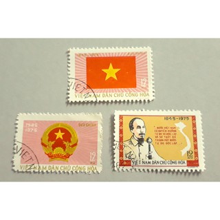 Tem sưu tập MS 304 Tem CTO Việt Nam Kỷ niệm 30 năm Quốc khánh nước Việt Nam Dân chủ Cộng hòa 1975