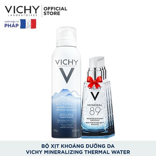 Bộ Xịt Khoáng Dưỡng Da Vichy Mineralizing Thermal Water (150ml) + Tặng Dưỡng Chất Giàu Khoáng Chất Mineral 89 1.5ml