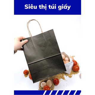[RẺ NHẤT] TÚI GIẤY KRAFT VIỀN ĐEN - NỀN BỆT CÓ QUAI - CÓ IN ĐỰNG QUÀ