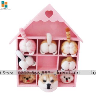 [NEW] Bộ Kit Len Chọc Hình Mông Thú Cưng Siêu cute đáng yêu và đơn giản cho những sen mới, Bộ Handmade quà tặng ý nghĩa