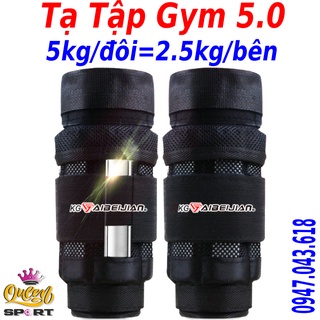 Bộ Tạ Đeo Chân Tập Gym 5KG Phiên Bản 5.0 Loại Xịn 2022, phiên bản tạ chì chân tối thượng dành cho thể dục thể thao