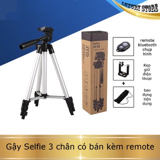 Gậy chụp hình nhôm cao cấp, Gậy selfie có bán kèm remote bluetooth giúp chụp ảnh từ xa, kèm túi đựng tiện dụng