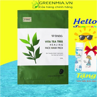Mặt Nạ Tràm Trà BNBG [Miếng Lẻ] Vita Tea Tree Healing Face Mask Pack Giảm Mụn Thâm Sẹo Thải Độc Da NHẬP KHẨU CHÍNH HÃNG