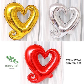 Bóng nhôm hình trái tim rỗng size 45cm