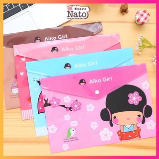 Túi Đựng Tài Liệu A4 Aiko Girl xinh xắn_Túi đựng giấy tờ tiện lợi NATO TTL01