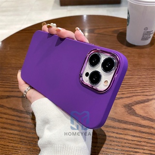 Ốp Điện Thoại Silicon Mềm Chống Sốc Có Khung Kim Loại Bảo Vệ Camera Cho iPhone 14 13 Pro Max 14 Plus