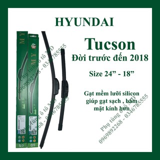 Gạt mưa Hyundai Tucson các đời và Gạt mưa các dòng xe khác của Hyundai:Verna, Accent, Getz,i10, i20, i30, Santafe,Sonata