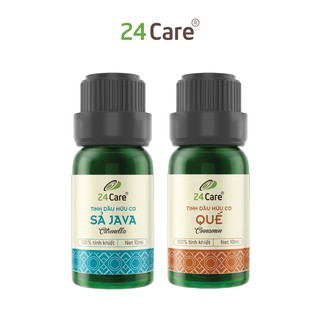 Combo 2 chai Tinh dầu Java &amp; Tinh dầu Quế 24Care - (10ml/chai)