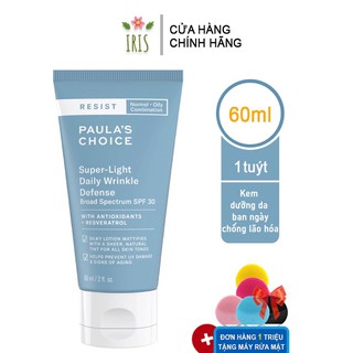 [Chính hãng][Giá gốc] Kem chống nắng Paula's Choice Resist Super - Light Daily Wrinkle Defence Spf 30 (60ml)