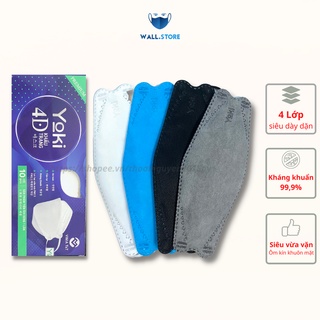 Hộp 10 cái Khẩu trang 4D Yoki Premium 4 Lớp Hàng Công Ty