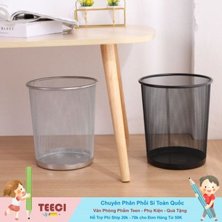 Thùng Rác Lưới Tròn Kim Loại Dày Dặn Văn Phòng - Phòng Ngủ Xọt Đựng Đồ Cá Nhân A062