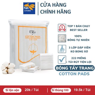 (Có Bán Sỉ) Bông tẩy trang Cotton Pads 222 Miếng 3 Lớp và 4 Lớp