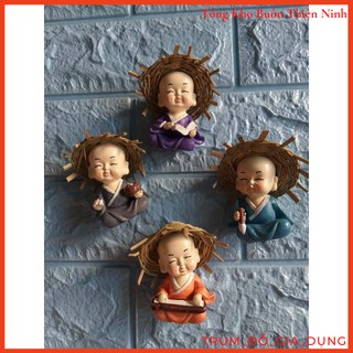 BỘ TƯỢNG 4 ĐIỀU KHÔNG ĐỘI NÓN RƠM