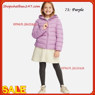 Áo phao siêu nhẹ Uniqlo Kids bé gái Chính hãng mẫu mới - 100% Authentic