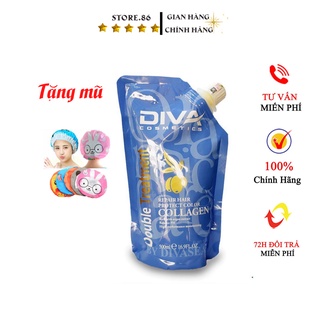 Ủ tóc hấp phục hồi tóc kem hấp hấp tóc COLLAGEN DIVA túi 500ml hàng chính hãng ủ tóc tại nhà hiệu quả