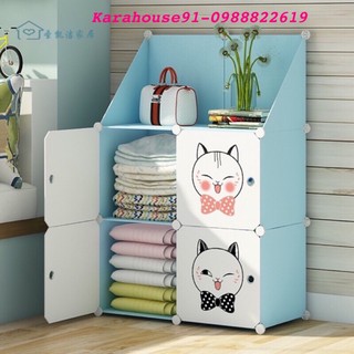 TỦ NHỰA LẮP RÁP 6 NGĂN(GỒM 4 Ô VÀ 2 KỆ GÓC ĐỂ ĐỒ ĐA NĂNG SIÊU TIỆN ÍCH