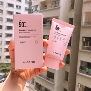 ✪ Kem Chống Nắng The Saem Eco Earth Powder Pink Suncream