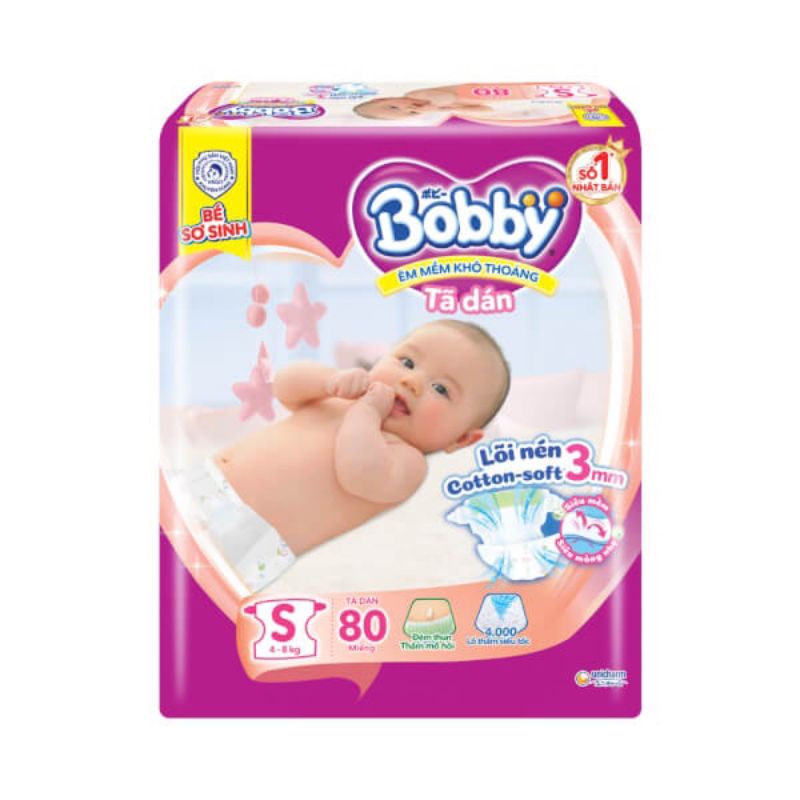 Bỉm/Tã Dán Sơ sinh Bobby mẫu mới nhất