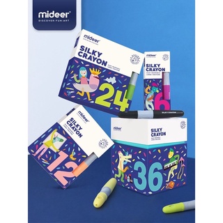 Bút sáp lụa màu Mideer Silky Crayon 12/24/36 màu
