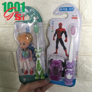 Bàn chải Hàn quốc Kaka Nano kèm đồ chơi cho bé