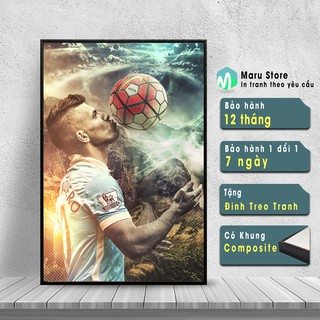 Tranh Aguero Treo Tường, Cầu Thủ Bóng Đá Manchester City
