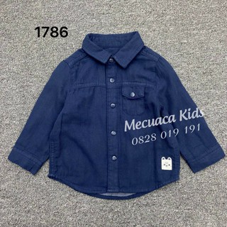[3m-6m] Áo sơ mi tím than cho bé/bé trai Kiabi xuất dư xịn