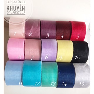 Ruy băng voan sợi tuyết 6cm (5m)