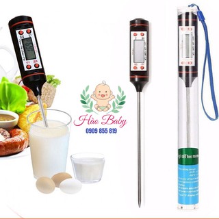 Que nhiệt kế điện tử đa năng đo nhiệt độ nấu ăn pha sữa thức ăn thức uống thịt cá tiện lợi
