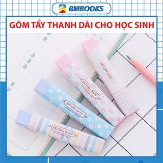 Gôm tẩy bút chì dễ thương thanh dài, tẩy bút chì cao cấp tiện dụng BMBooks