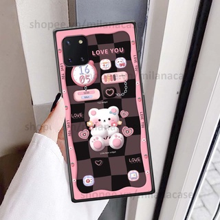 Ốp Samsung Note 10 Lite hình đồng hồ icon gấu mèo cute cực dễ thương ngộ nghĩnh