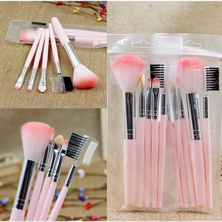 Bộ cọ trang điểm 5 món màu hồng - Cọ trang điểm mini bỏ túi 1261
