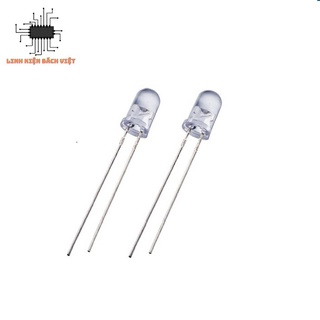 10 chiếc LED 5mm đỏ thân trong