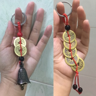 Móc Khoá Treo Xe , Đồng Tiền Kích Tài Lộc, Bình An