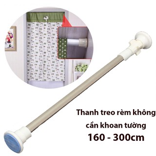 Thanh treo rèm housetech đa năng không cần khoan tường 160-300cm