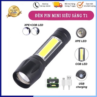 Full Hộp Đèn Pin MINI Siêu Sáng Cao Cấp Có Zoom Xa Gần ( có ảnh thật )