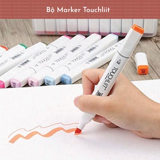 Bút Marker Touchliit 6 hộp mhựa, giá tốt bộ 24/30/36/40/48/60 màu