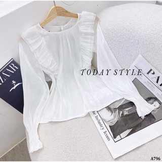 Áo nữ kiểu dài tay sang trọng Today Style vải mềm mịn A796