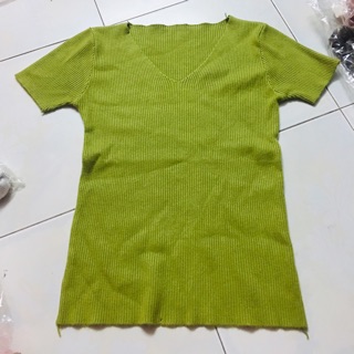 Áo len tay ngắn màu xah bơ Thời Trang Quảng Châu Tuyết Hương HCM 7