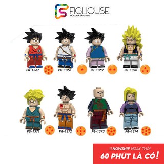Xếp Hình Minifigures Dragon Ball : Gotenks, Goku, Trunks - Đồ Chơi Lắp Ráp non-lego PG8166 [B9]