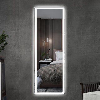 Gương toàn thân led cảm ứng cao cấp VUADECOR kích thước 40x110cm có chân tựa (Full phụ kiện)