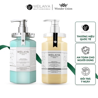 Cặp dầu gội xả tóc Weilaiya chiết xuất nấm Truffle giúp chống lão hóa da đầu và mượt tóc cho tóc hư tổn 450ml