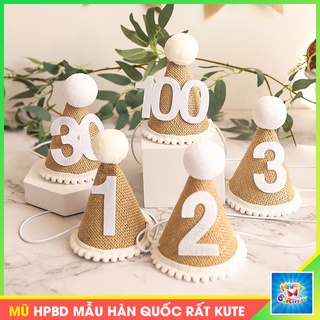 (SÉT Y HÌNH) Mũ sinh nhật cho bé phong cách Hàn Quốc kiểu Handmade rất kute [ Phụ kiện trang trí sinh nhật ] #trangtrisi